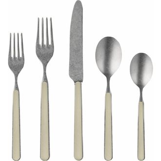 Mepra Fantasia Pewter Flatware Set - 20 Pieces in Turtle Dove at Nordstrom