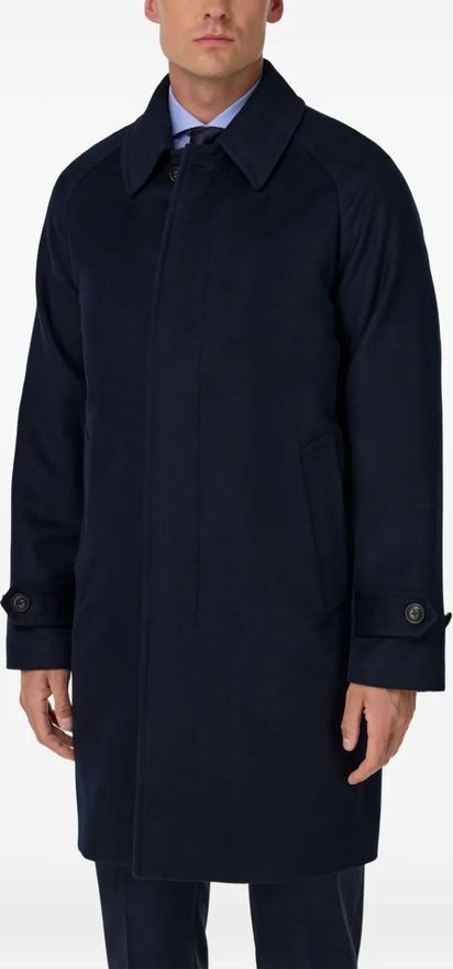 Boggi Milano Cappotto monopetto con maniche raglan Blu da 649,00