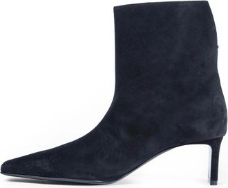 Khaite Ona Ankle Boot 55 - Dames - Laarzen met Hak - Zwart - 36 EU - Leer - Schoenen