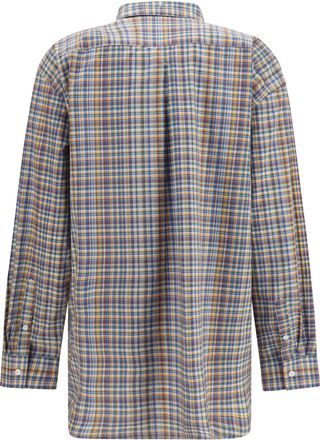 Toteme Womens Cotton Shirt Blue-Orange Blue/orange