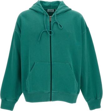 Carhartt Work in Progress Green Zip Up Hoodie
