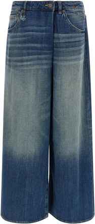 R13 Nico Wrap Jeans - Dames - Loose Fit Jeans - Blauw - W28 - Katoen - Jeans