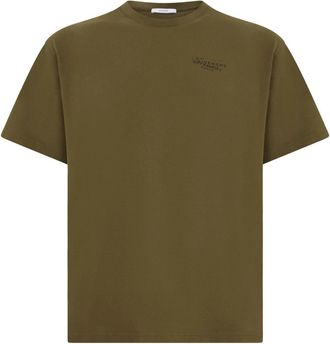 Givenchy Stamp Print Katoenen T-shirt - Heren - T-shirts - Groen - L - Katoen - Tops