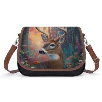 Generic Deer Forests Hunting Fashion Womens Crossbody Bags Novelty Handbag Shoulder Bag Purse