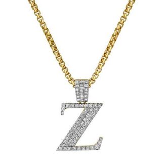 LuvMyJewelry Z Initial Diamond Pendant 10K Yellow Gold - 0.72 Carats at Nordstrom