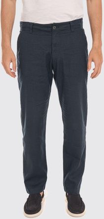 HUGO BOSS Pantaloni straight in misto lino con coulisse e vita elasticizzata