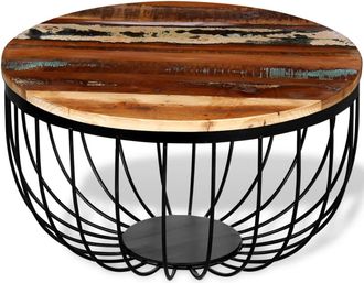 vidaXL Mesa De Centro Madera Maciza Reciclada Vidaxl