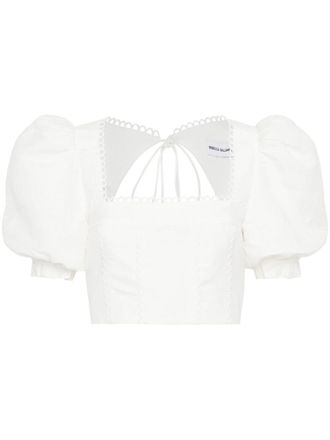 Rebecca Vallance Giovanni puff-sleeve top - White
