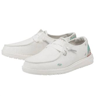 Hey Dude Womens Wendy Flora Sneaker In Lilly White