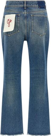 Golden Goose Womens Blue Cotton Flared Jeans Clothing