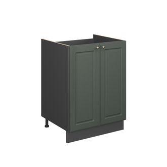 Vicco Mueble Bajo Para Fregadero Fame-line, Verde Dorado Casa De Campo/antracita, 60 Cm, Vicco