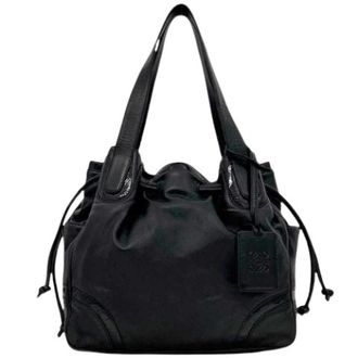 Loewe Pre-owned Tote Bag - Dames - Vintage Tas - Zwart - ONE Size - Leer - Vintage