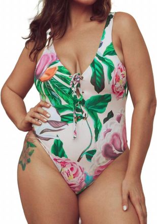 Kilo Brava High Leg One Piece Swimsuit In Tropical Floral