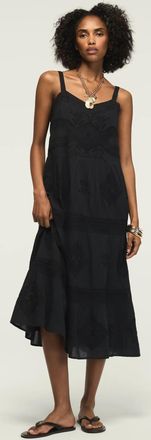 Lucky Brand Womens Lace Tiered Maxi Dress