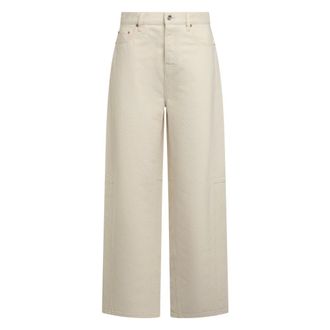 Gucci Wide Jeans, female, White, Size: W27 Wide-leg jeans