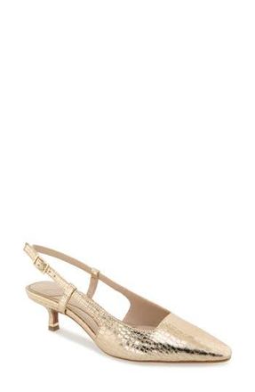 Kenneth Cole Martha Snakeskin Embossed Slingback Pump in Soft Gold at Nordstrom Rack, Size 6.5