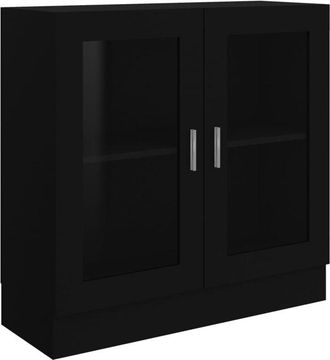 vidaXL Vitrine Cabinet Black 82.5x30.5x80 cm Engineered Wood Vidaxl