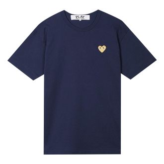Comme Des Gar&ccedil;ons Gold Heart T-Shirt Navy AZ-T216-051-2