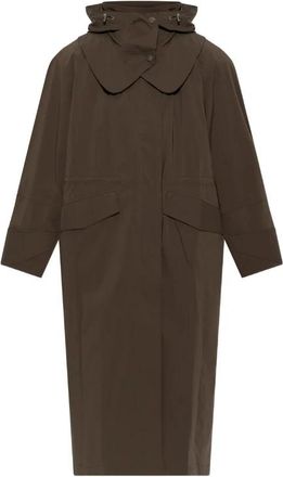 Iro Enyla Hooded Coat - Dames - Parka Jassen - Bruin - 2XS - Katoen - Jassen