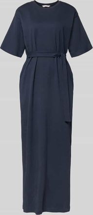 Selected Loose Fit Maxikleid aus reiner Baumwolle Modell ESSENTIAL in Marine, Gr&ouml;&szlig;e XL