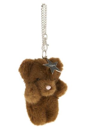 Vaquera Plush Teddy Bear Key Chain in Brown at Nordstrom