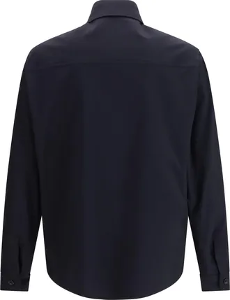 Cruna Mens Overshirt Technical Fabric Navy Other Materials Shirt