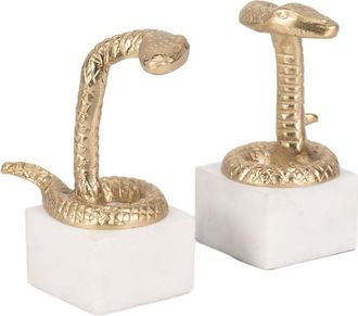 Sagebrook Home Set Of Two 7In Snake Bookends