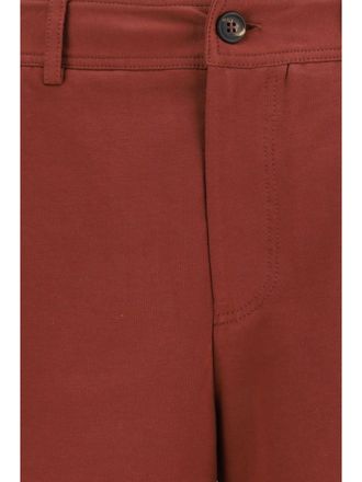 Brunello Cucinelli Womens Cotton Bermuda Shorts Red Pear