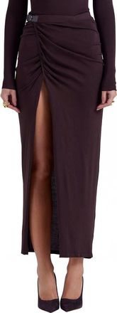 House of CB Lilas Knit Skirt in Brown at Nordstrom, Size Large