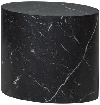 De Eekhoorn Design Beistelltisch Quint Marmor-Optik Schwarz, 48 x 40 cm