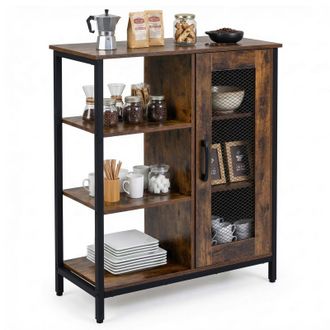 Costway Costway Mobile Cucina Credenza Mobiletto Mobile Cucina Dispensa Mobiletto Per Macchina Da Caff&egrave; Mobile Cucina Salvaspazio Armadietto Da Cucina Portaog