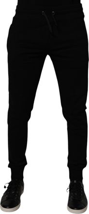 Dolce & Gabbana Black Cotton Jogger SweatMens Mens Pants (Pre-Owned)