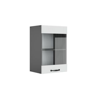 Vicco Armario De Cocina Con Vidrio R-line, Blanco Casa De Campo, 40 Cm