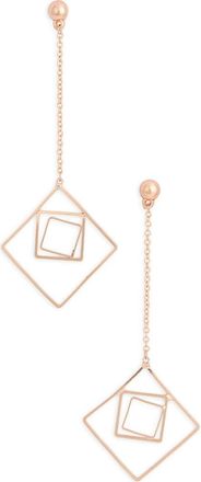 Karine Sultan Geometric Drop Earrings in Rose Gold at Nordstrom Rack