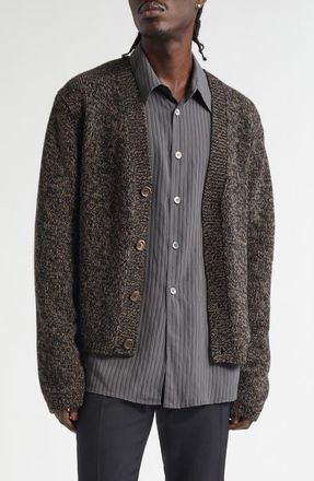 Our Legacy Academy Mouliné Superfine Wool Cardigan in Bear Twist Mouline Wool at Nordstrom, Size 36 Us