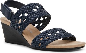 Anne Klein Baxxter Wedge Sandal in Navy at Nordstrom Rack, Size 6.5