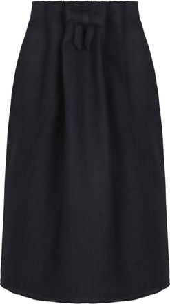 Prada Black Chevron Midi Skirt