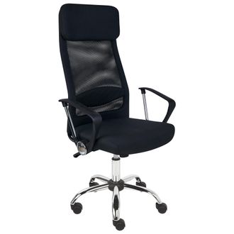 Beliani Beliani - Silla De Oficina Negro Poli&eacute;ster Giratorio Altura Ajustable Pioneer