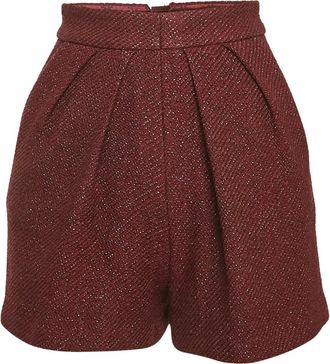 Elisabetta Franchi Shorts sartoriali con pieghe - Rosso