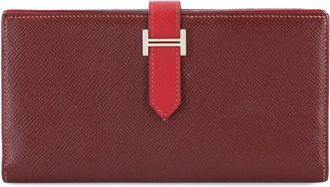 Herm&egrave;s Rouge Casaque Rouge H Epsom Leather Long Wallet (Bi-Fold) (Pre-Owned)