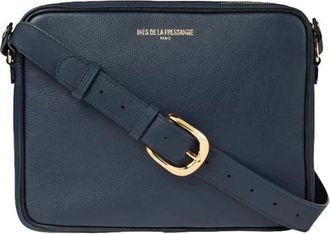 Ines De La Fressange Marcia L Schoudertas - Dames - Schoudertassen - Blauw - ONE Size - Leer - Tassen