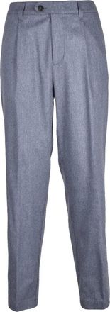 Eleventy Grey Wool-Blend Stretch Classic Formal Pants