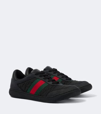 Gucci Screener leather-trimmed sneakers