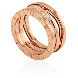 Bulgari B.Zero1 Design Legend 18k Rose Gold Ring, Size 51
