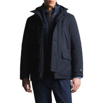 Fay Heren, Jassen, Blauw, Maat: XL Gabardine