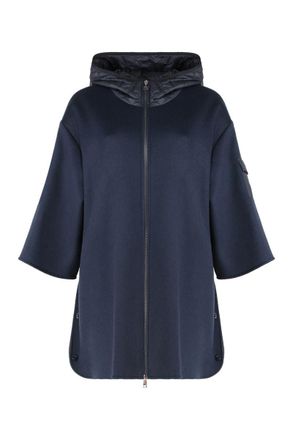 Moncler Zip-Up Cape With Hood