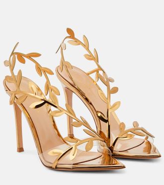 Gianvito Rossi Sandali Flavia in pelle metallizzata