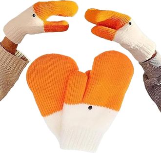 Generic Winter Goose Gloves, Funny Silly Goose Gloves for Cozy Hands, Novelty Animal Mitten with Thermal Soft Lining, Hands Accessories, Christmas Birthday Gi