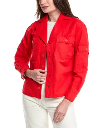 Cabi Detour Linen-Blend Jacket