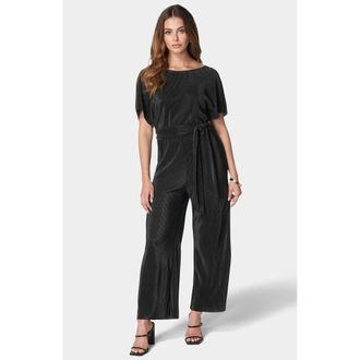Bebe Womens Plisse Culotte Jumpsuit